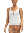 Nation LTD Clothing Small Waffle Knit Button Tank