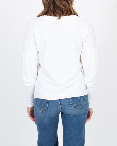 Nation LTD Clothing Small White Puff Long Sleeve Tee