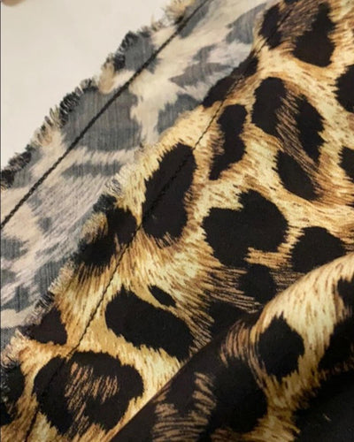 Nation LTD Clothing XS "Sofia" leopard print slip dress