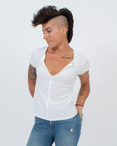 Nation LTD Clothing XS White Casual Tee