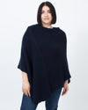 New Scotland Clothing One Size Navy Knit Poncho