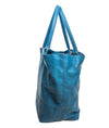 NewbarK Bags One Size Blue Leather Tote Bag