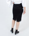 Nicole Miller Clothing Medium | US 6 Black Lace Knee Length Skirt