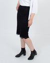 Nicole Miller Clothing Medium | US 6 Black Lace Knee Length Skirt