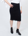 Nicole Miller Clothing Medium | US 6 Black Lace Knee Length Skirt