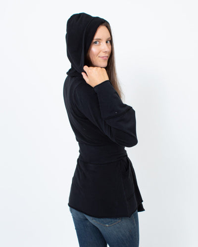 Nightcap Clothing Small Black Hooded Cardigan