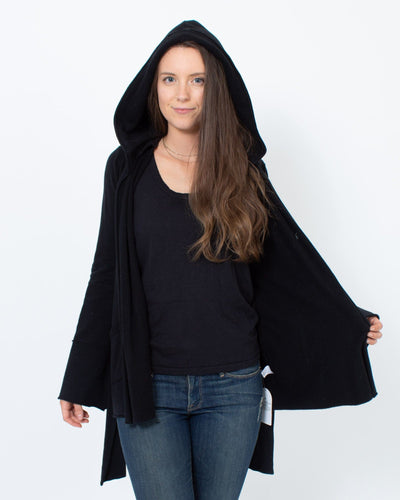 Nightcap Clothing Small Black Hooded Cardigan