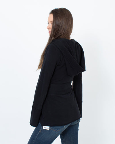 Nightcap Clothing Small Black Hooded Cardigan