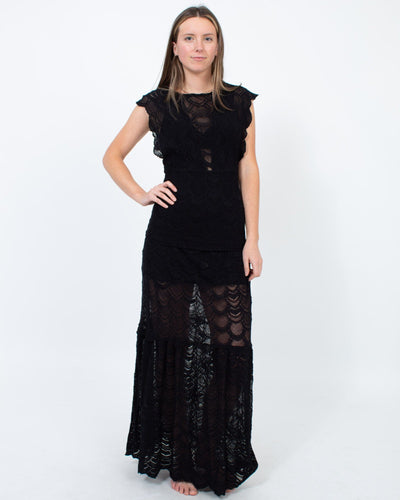 Nightcap Clothing XS Lace Maxi Dress