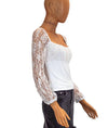 Nightcap Clothing XS Lace Sleeve Blouse