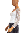 Nightcap Clothing XS Lace Sleeve Blouse