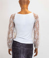 Nightcap Clothing XS Lace Sleeve Blouse