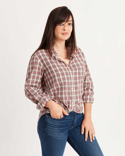 Nili Lotan Clothing Medium Plaid Button Down