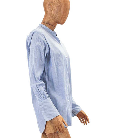 Nili Lotan Clothing Medium Striped Henley Button Down