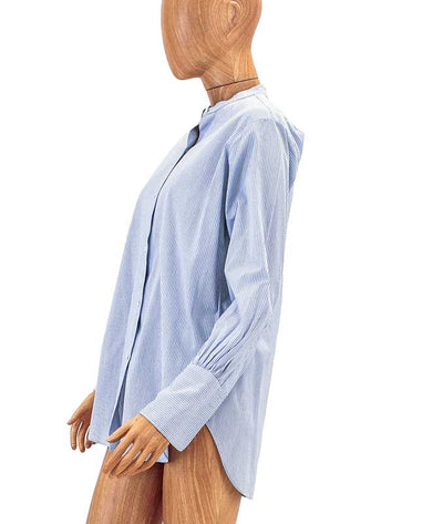 Nili Lotan Clothing Medium Striped Henley Button Down