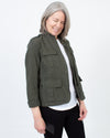 Nili Lotan Clothing Medium "Wren" Patch Pocket Military Style Jacket