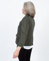 Nili Lotan Clothing Medium "Wren" Patch Pocket Military Style Jacket