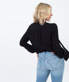 Nili Lotan Clothing Small Long Sleeve Poet Neck Silk Top