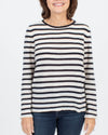 Nili Lotan Clothing Small Navy Striped Cashmere Sweater