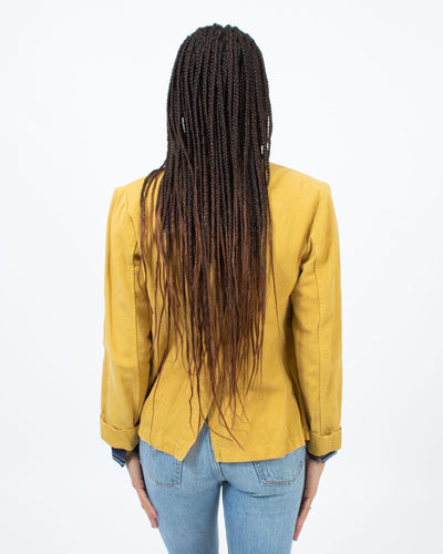 Nili Lotan Clothing XS Mustard Yellow Button Down Jacket