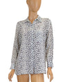 No. 6 Store Clothing XS Silk Front Pocket Printed Button Down