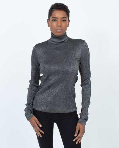 No Ka'oi Clothing Medium Metallic Turtleneck Sweater