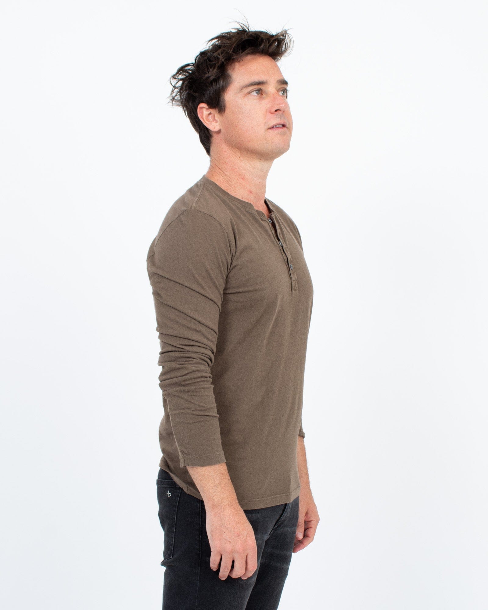 Men's Linen Henley Shirt Long Sleeve Casual Cotton Comfortable Beach T  Shirts