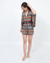 Olivaceous Clothing Small Printed Romper