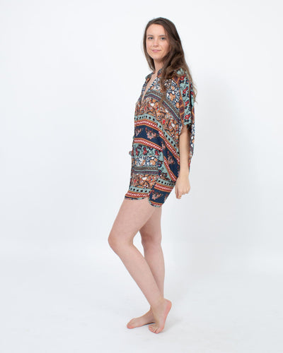 Olivaceous Clothing Small Printed Romper