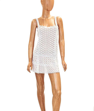 OndadeMar Clothing Small Eyelet Cover Up Mini Dress