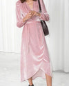 & Other Stories Clothing Small | US 4 Pink Velvet Dress