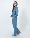 Overlover Clothing Small Long Sleeve Denim Jumpsuit