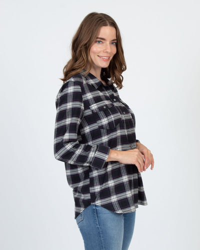 Paige Clothing Medium Plaid Button Down Blouse