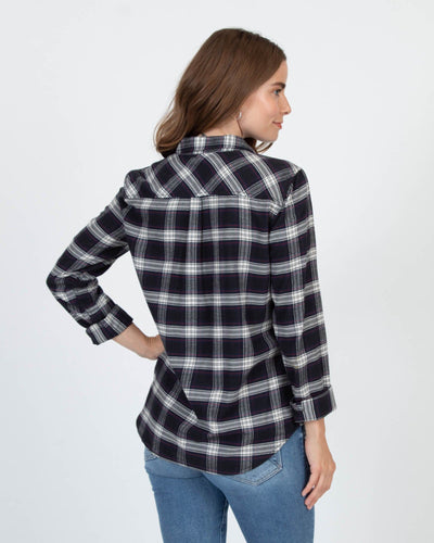 Paige Clothing Medium Plaid Button Down Blouse