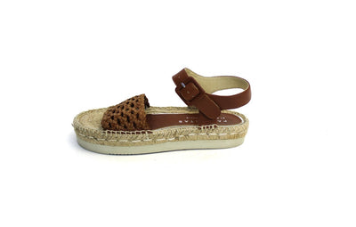 Paloma Barcelo Shoes Medium | US 8 I IT 38 Tan Leather Espadrille Sandals