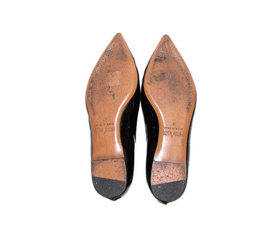 Palter DeLiso Shoes Small | US 7 Patent Pointed-Toe Ballet Flats