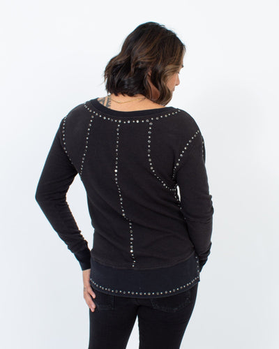 Pam & Gela Clothing XS Studded Pullover Sweater