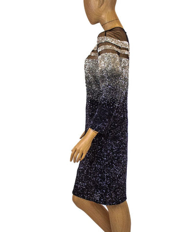 Pamella Roland Clothing Large | US 12 Ombre Sequin Embroidered Cocktail Dress