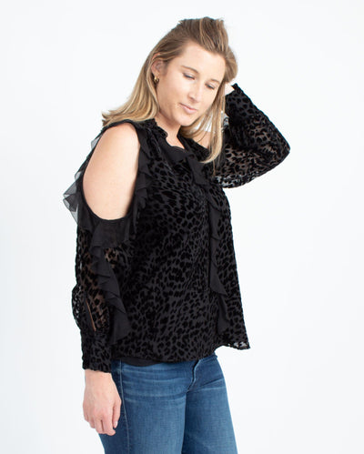 Parker Clothing Medium Cheetah Print Blouse