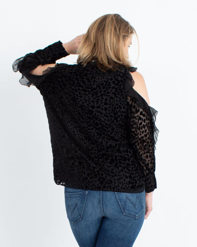 Parker Clothing Medium Cheetah Print Blouse