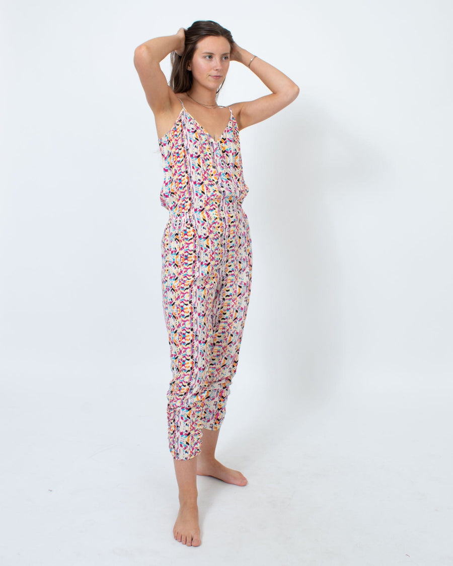 Parker Clothing Small Printed Sleeveless Jumpsuit