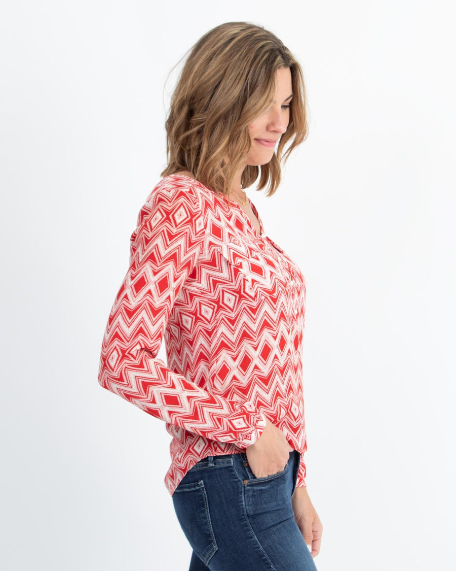 Parker Clothing XS Printed Blouse