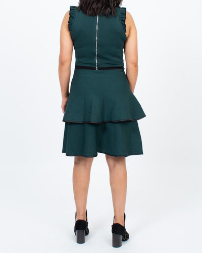Parker Clothing XS Ruffle Detail A-Line Dress