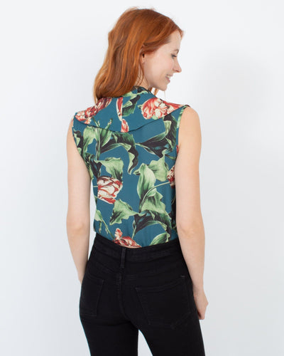 PatBO Clothing XS | US 0 I BR 32 "Ruffled Tropical" Bodysuit