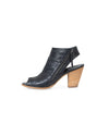 Paul Green Shoes Small | US 7 Black Leather Peep Toe Mules