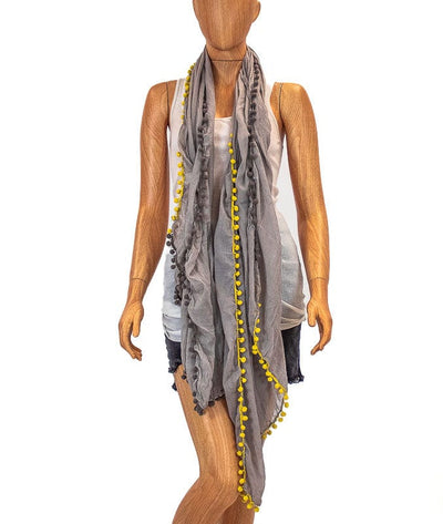 Pisu Accessories One Size Pom Pom Scarf
