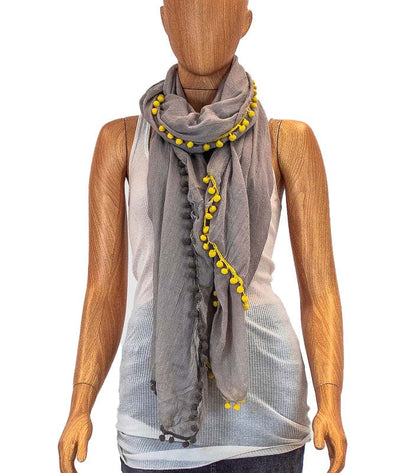 Pisu Accessories One Size Pom Pom Scarf