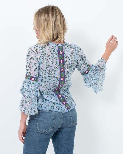 Poupette St Barth Clothing XS Printed Floral Blouse