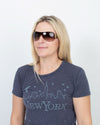 Prada Accessories One Size Prada Amber and Tortoise Shield Sunglasses