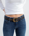 Prada Accessories One Size | US 32 Black Leather Belt